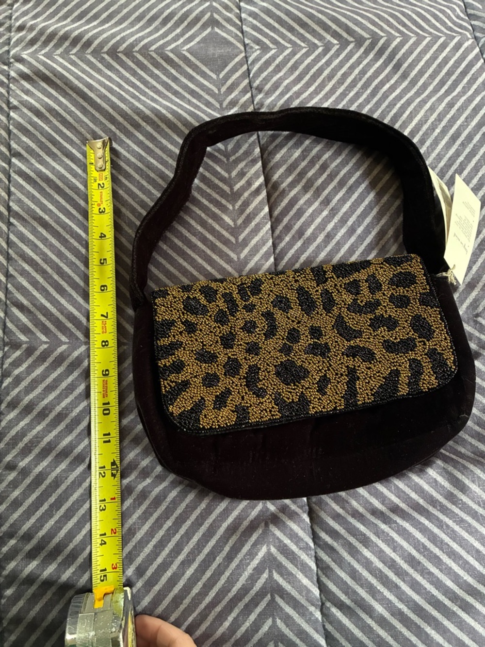 a new day Leopard-Beaded Flap Shoulder Bag - Brown/Black - Picture 9 of 9